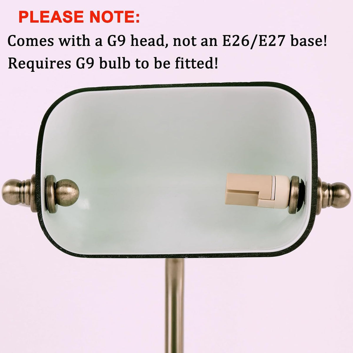 Mini Glass Bankers Lamp, Desk Lamp, Classic Retro Bronze Finish G9 Base, Plug in Vintage Table lamp, Reading Modern for Home Office,Piano Banker Mini Desk Table Lamp,Library(Without Bulb)
