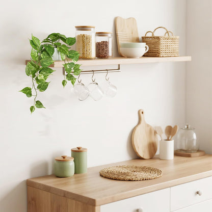 Fake Hanging Plants with Ceramic Pot, 25" Artificial Plants Indoor