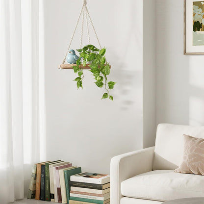 Fake Hanging Plants with Ceramic Pot, 25" Artificial Plants Indoor