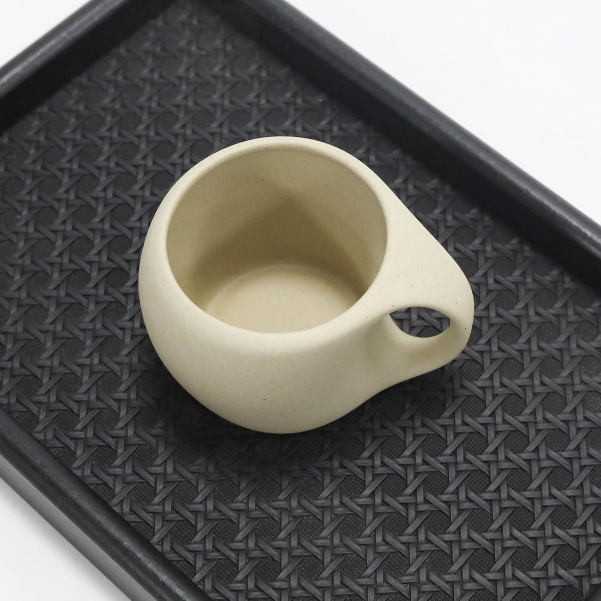 Wooden Valet Tray with Leather Base, Boho 11.8x7.9
