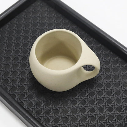 Wooden Valet Tray with Leather Base, Boho 11.8x7.9
