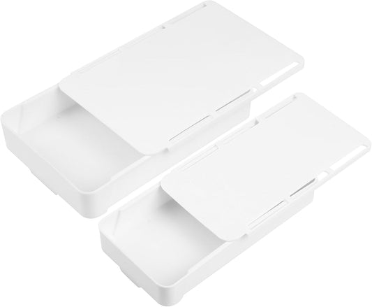 2pcs Under Desk Drawers - Self-Adhesive Hidden Undermount,under desk drawer