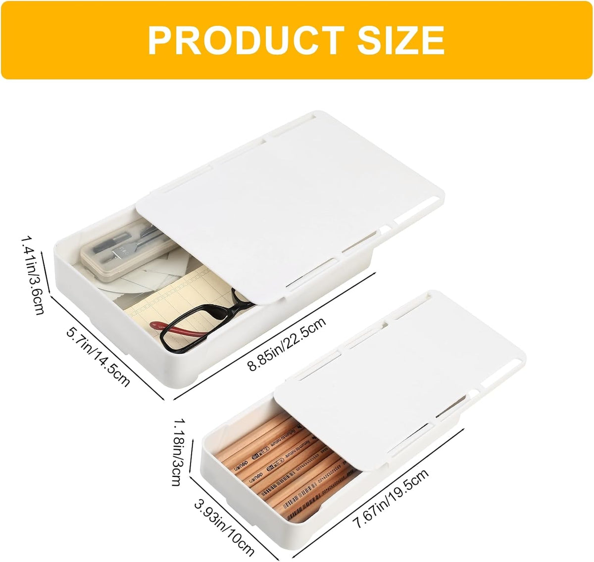 2pcs Under Desk Drawers - Self-Adhesive Hidden Undermount,under desk drawer