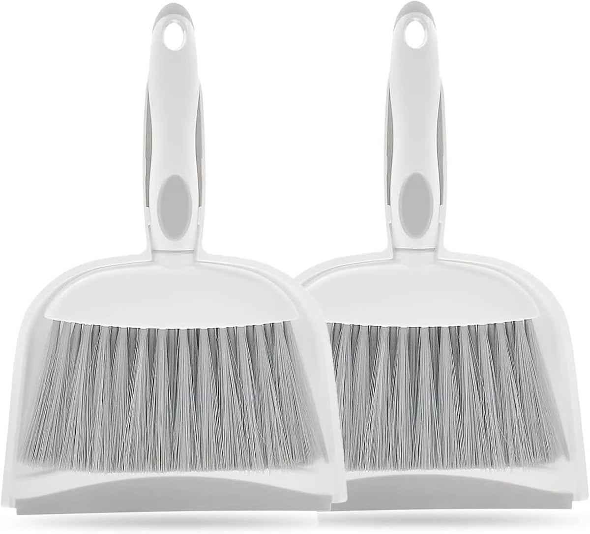 Dust pan, Small Broom and Dustpan Set, Mini Dustpan and Brush Set, Small Hand Broom with Dust Pan for Desk Table Cat Litter - Compact Hand Broom for Kitchen Counter Crumbs, RV Living Essentials (Gray)