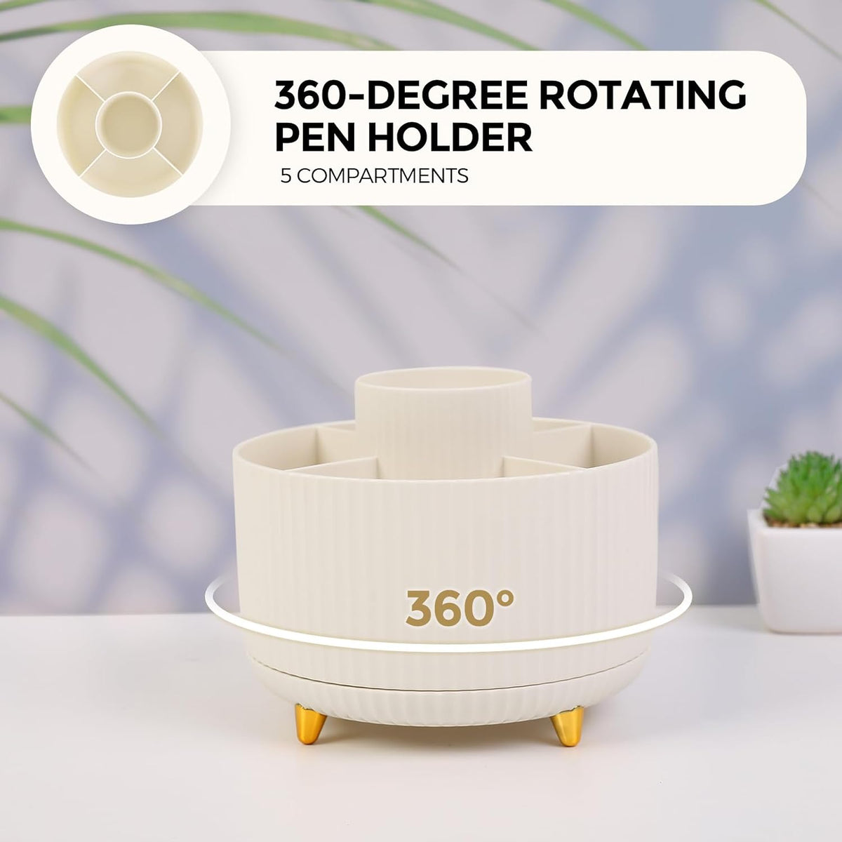 Pink Desk Accessories 11Pcs with Rotating Pen Holder for Desk