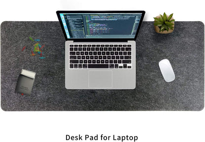 DAWNTREES Felt Desk Mat,Full Keyboard Mat,36" x 16",Dark Gray