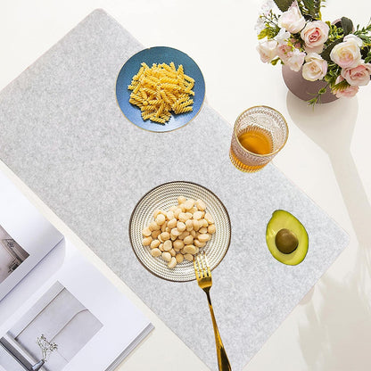 DAWNTREES Felt Desk Mat,Full Keyboard Mat,36" x 16",Dark Gray