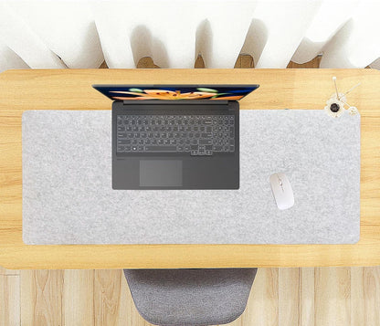 DAWNTREES Felt Desk Mat,Full Keyboard Mat,36" x 16",Dark Gray