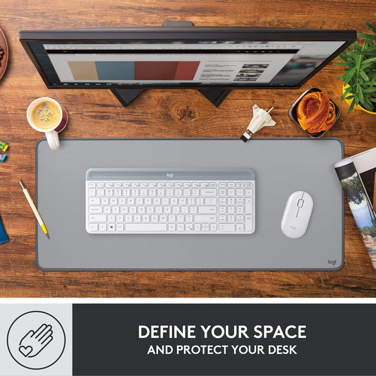 Studio Series Desk Mat Large 28x12 Inches - Mid Grey
