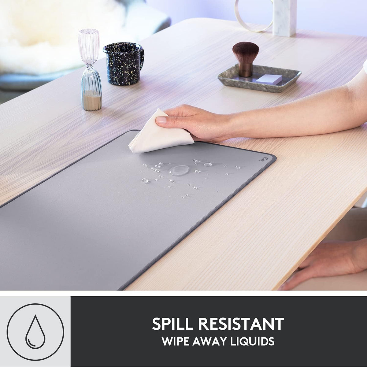 Studio Series Desk Mat Large 28x12 Inches - Mid Grey