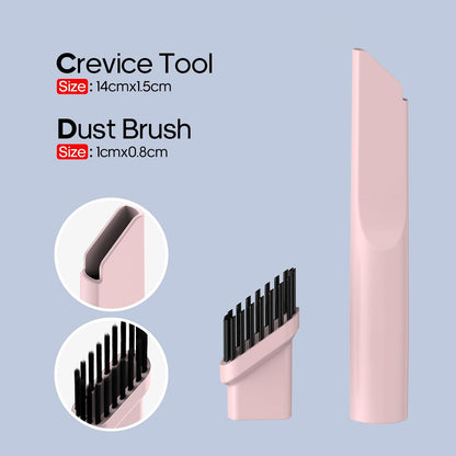 Mini Handheld Vacuum for Home&Car, Cordless Portable Rechargeable Pink