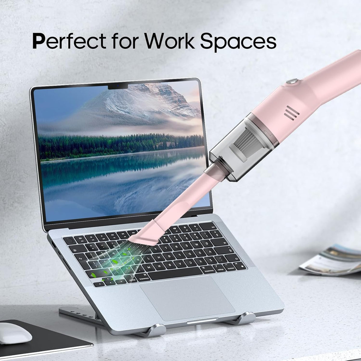 Mini Handheld Vacuum for Home&Car, Cordless Portable Rechargeable Pink