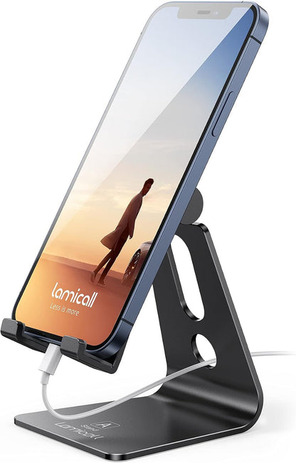 Aluminum Cell Phone Stand, Adjustable Desk Phone Holder for iPhone