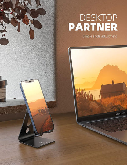 Aluminum Cell Phone Stand, Adjustable Desk Phone Holder for iPhone