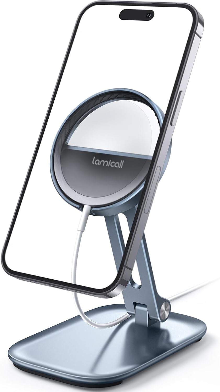 Aluminum Cell Phone Stand, Adjustable Desk Phone Holder for iPhone