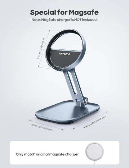 Aluminum Cell Phone Stand, Adjustable Desk Phone Holder for iPhone