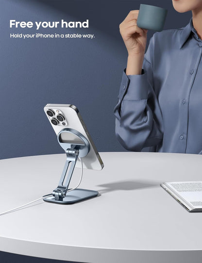 Aluminum Cell Phone Stand, Adjustable Desk Phone Holder for iPhone