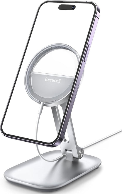 Aluminum Cell Phone Stand, Adjustable Desk Phone Holder for iPhone