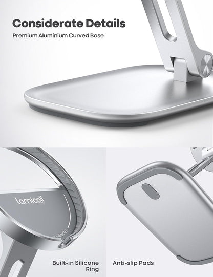 Aluminum Cell Phone Stand, Adjustable Desk Phone Holder for iPhone