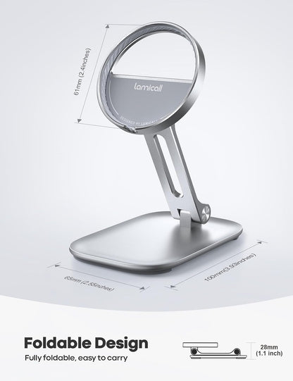 Aluminum Cell Phone Stand, Adjustable Desk Phone Holder for iPhone