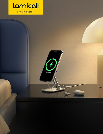 Aluminum Cell Phone Stand, Adjustable Desk Phone Holder for iPhone