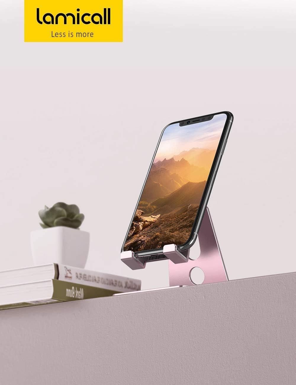 Aluminum Cell Phone Stand, Adjustable Desk Phone Holder for iPhone