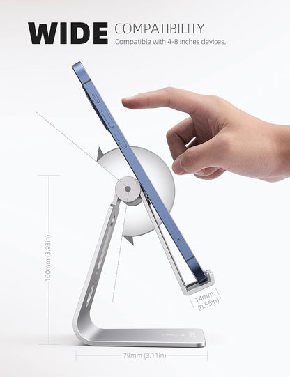 Aluminum Cell Phone Stand, Adjustable Desk Phone Holder for iPhone