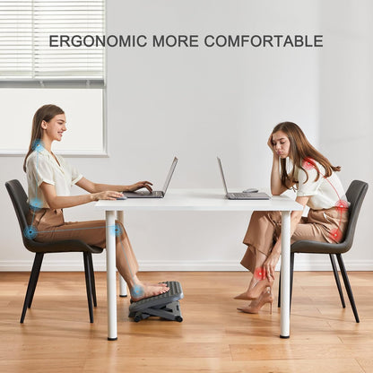 Adjustable Foot Rest for Under Desk with 3 Height Position, Gray