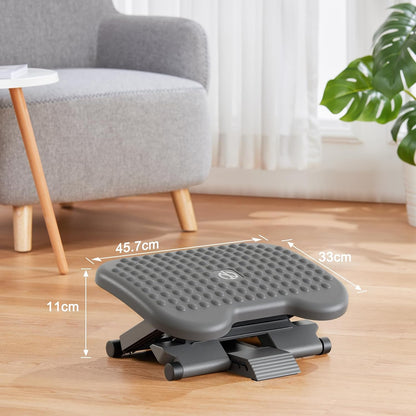 Adjustable Foot Rest for Under Desk with 3 Height Position, Gray