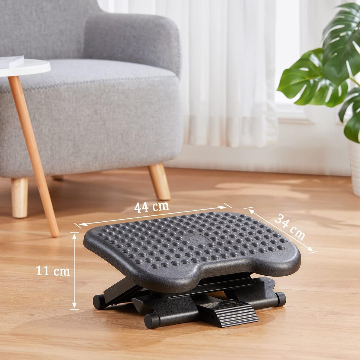 Adjustable Foot Rest for Under Desk with 3 Height Position, Gray