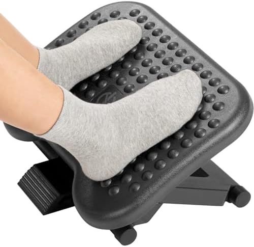 Adjustable Foot Rest for Under Desk with 3 Height Position, Gray