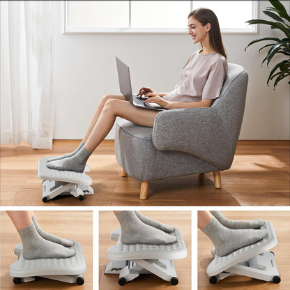 Adjustable Foot Rest for Under Desk with 3 Height Position, Gray