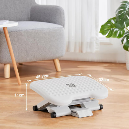 Adjustable Foot Rest for Under Desk with 3 Height Position, Gray