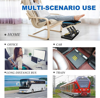 Foldable Foot Rest, Computer Foot Rest Under Desk, 12Modes Adjustable Ergonomic for Office, Loading Capacity 80 pounds, Removable Soft Cloth Pad,All-Season(Yellow)