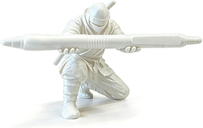 3D Printed Ninja Pen Holder - Cool Ninja Figurine Pen Stand, Decorative Desk Organizer for Office & Home (black)