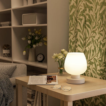 Seealle Small Touch Table Lamp for Nightstand, 3 Way Dimmable Bedside Lamp