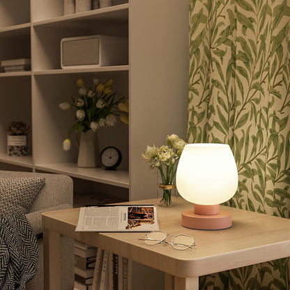 Seealle Small Touch Table Lamp for Nightstand, 3 Way Dimmable Bedside Lamp