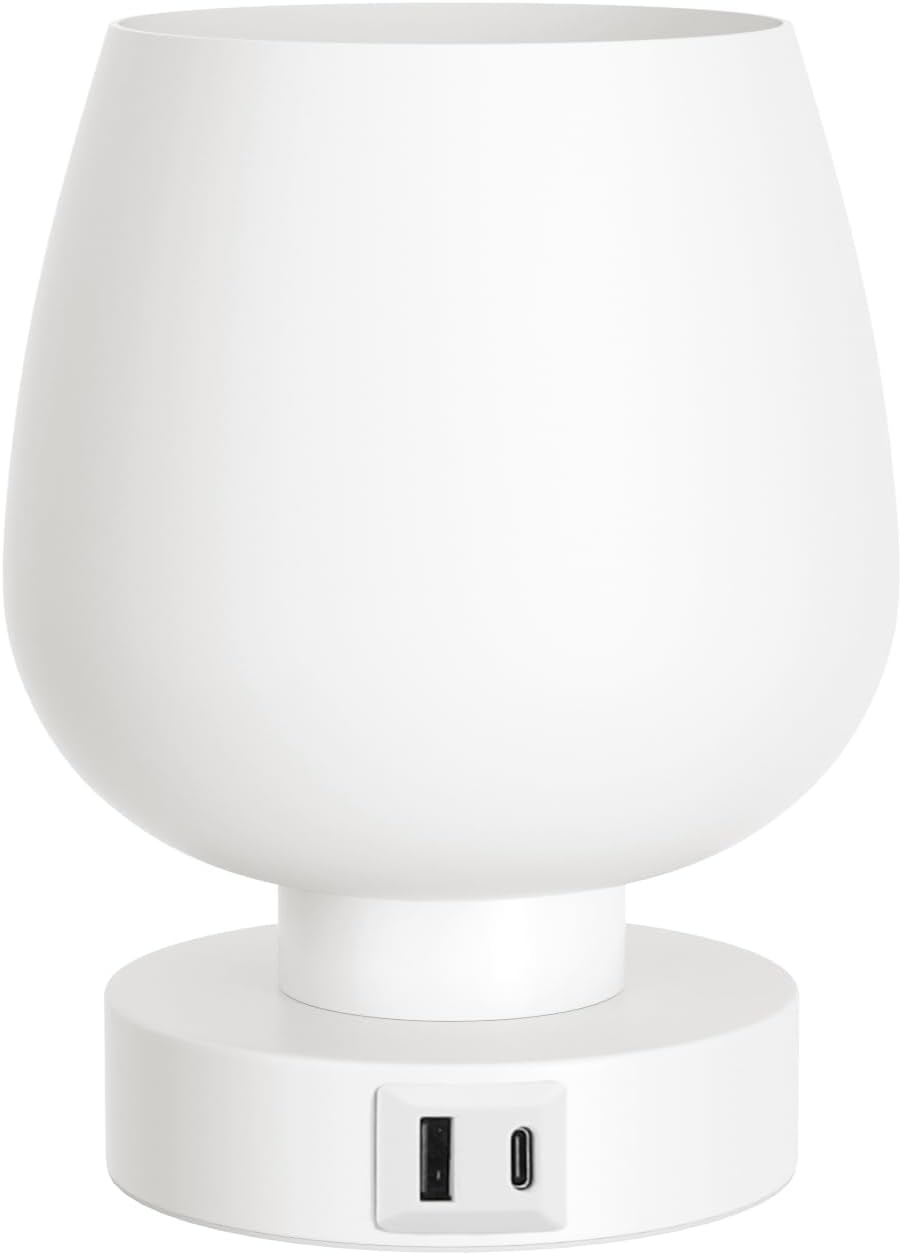 Seealle Small Touch Table Lamp for Nightstand, 3 Way Dimmable Bedside Lamp