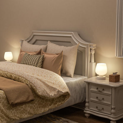 Seealle Small Touch Table Lamp for Nightstand, 3 Way Dimmable Bedside Lamp