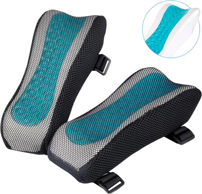 Ergonomic Armrest Pads- Office Chair Arm Rest Cover Pillow - Elbow Support Cushion for Computer, Gaming and Desk Chairs (Set of 2)