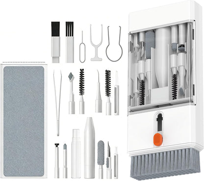 22 in 1 Precision Cleaning Kit – Professional Electronic Device Cleaning Tools for Phone, airPods Headset, Keyboards, Cameras, Laptop & More (Black)