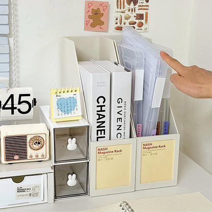12 Pcs Clear A4 File Portable Project Case, Plastic Storage Box for 8.5" x 11" Letter Paper, Scrapbook Paper Storage Boxes Documents Magazines Holder