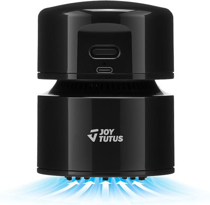 Mini Vacuum Cleaner Desk Vacuum Portable Cordless 360º Rotatable Handheld Vacuum 2 Suction Modes USB for Car/Home/Pet Hair/Office/Desk/Keyboards Black
