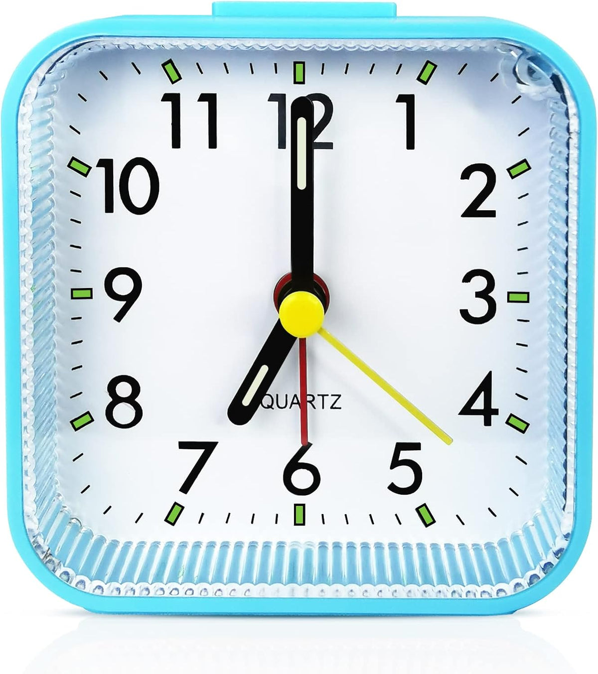 Lamisola Small Analog Travel , Battery Operated Desk Table Shelf Clock for Kids, Quieter Bedside Alarm Clocks for Bedrooms Bathroom Living Room Kitchen, Black