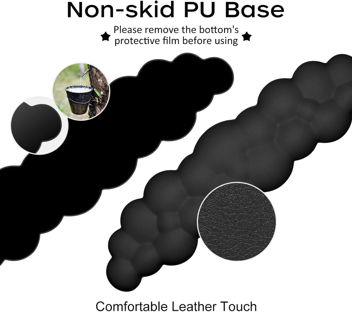 Upgrade Leather Cloud Wrist Rest for Keyboard and Mouse & Cup Pad
