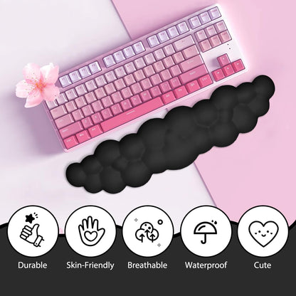 Upgrade Leather Cloud Wrist Rest for Keyboard and Mouse & Cup Pad