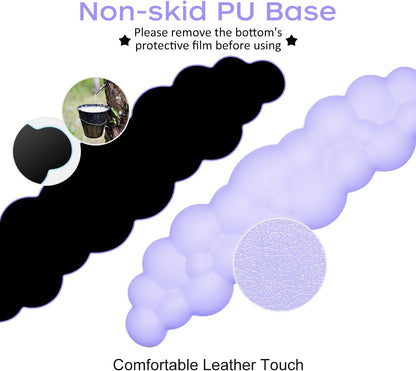 Upgrade Leather Cloud Wrist Rest for Keyboard and Mouse & Cup Pad