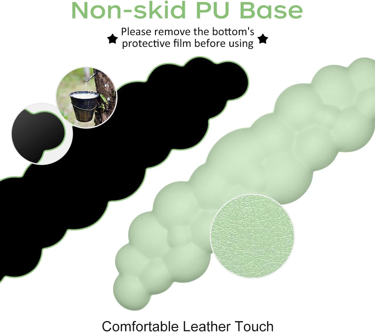 Upgrade Leather Cloud Wrist Rest for Keyboard and Mouse & Cup Pad