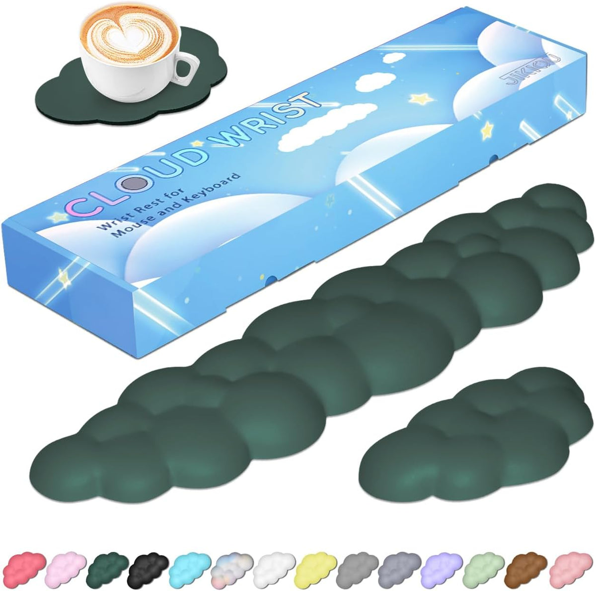 Upgrade Leather Cloud Wrist Rest for Keyboard and Mouse & Cup Pad