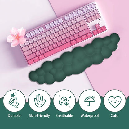 Upgrade Leather Cloud Wrist Rest for Keyboard and Mouse & Cup Pad